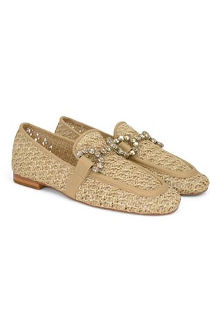 Mocassino donna in corda intrecciata colore naturale. ALMA EN PENA | 304-SAND